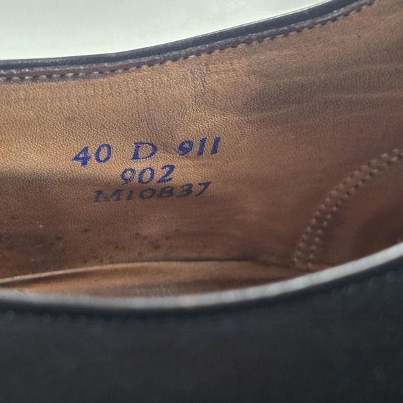Brooks Brothers Shoes Mens Size 7.5 D Black Leather Cap Toe Oxford Made England main image 7